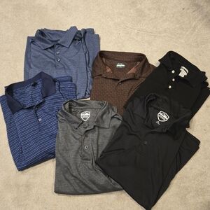 Van Heusen Men's Polo Shirt Set - Blue, Gray, Black, Brown